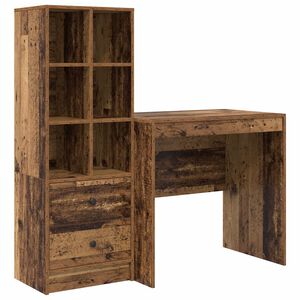 vidaXL Бюро Старо дърво 125,5 x 50 x 127 см 2 бр.