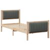 vidaXL Рамка на леглото с таблото кафяво и тъмносиво 75 x 190 cm