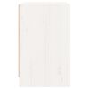 vidaXL Нощно шкафче, бяло,40x31x50 см, борово дърво масив