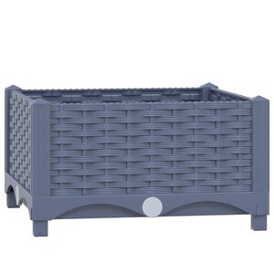 vidaXL Повдигната леха, 40x40x23 см, полипропилен