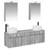 vidaXL Комплект шкафове за баня 5 pcs Сив Сонома 50 x 14,5 x 70 см