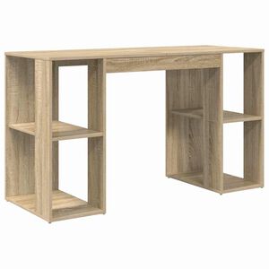vidaXL Бюро Сонома дъб Инженерна дървесина 130 x 50.5 x 75 см