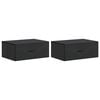 vidaXL Спален шкаф с монтаж на стена 2 pcs Черно 49 x 34,5 x 20 см