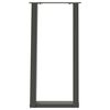 vidaXL Крака за конзолна маса, U-образни, 2 бр., антрацит, 28 x (72-73) см, стомана