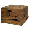 vidaXL Маса за кафе, 50x50x35 см, естествена тикова дървесина, кафява