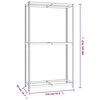 vidaXL Стелажи за гуми с 2 рафта 3 бр сребристи 110x40x180 см стомана