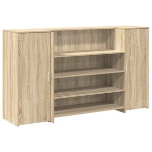 vidaXL Приемно бюро, дъб сонома, 180x50x103,5 см, инженерно дърво