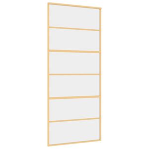 vidaXL Плъзгаща се врата 90x205 см прозрачно ESG стъкло и алуминий