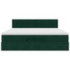 vidaXL Османска легло с матрак, тъмнозелено, 160x200 см, кадифе