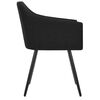 323099 vidaXL Dining Chairs 2 pcs Black Fabric