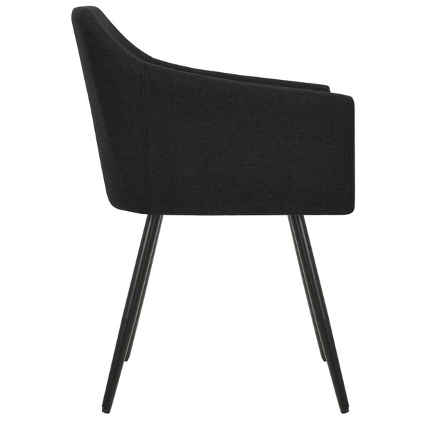 323099 vidaXL Dining Chairs 2 pcs Black Fabric