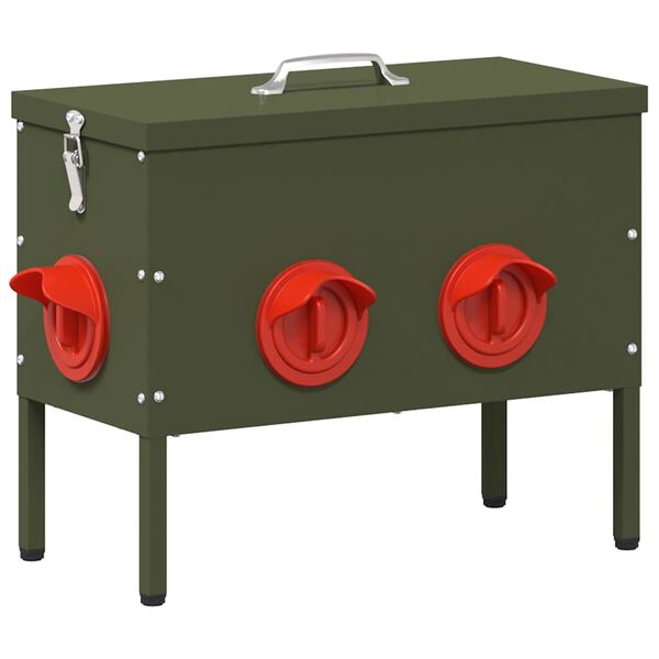 vidaXL Кокошарник 2 pcs Маслинено зелено 41,5 x 20,5 x 33 см