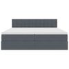vidaXL Легло с място за съхранение с матрак Тъмен сив 100 x 200 cm
