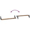 vidaXL Стени за рафтове с рафт 2 pcs Старо дърво 80 x 15 x 15,5 cm
