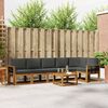 vidaXL Комплект дивани за открито 7 pcs Натурален и Антрацит