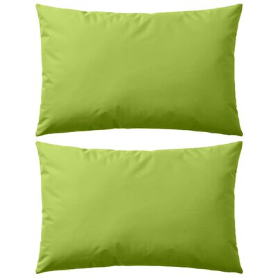 vidaXL Градински възглавници, 2 бр, 60x40 см, ябълково зелени