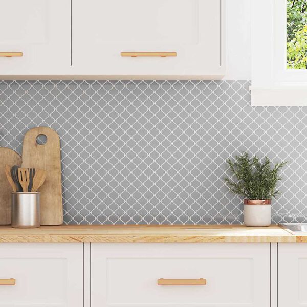 vidaXL Плочка Лантуерн 10 pcs Сив 27 x 27 см Полиуретан и PET