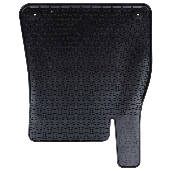 vidaXL Автомобилен килим 4 pcs Черно Каучук