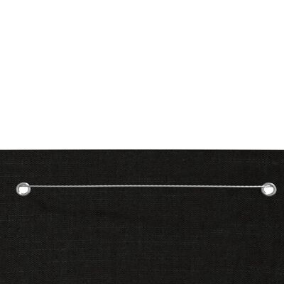 vidaXL Балконски параван, черен, 80x240 см, оксфорд плат