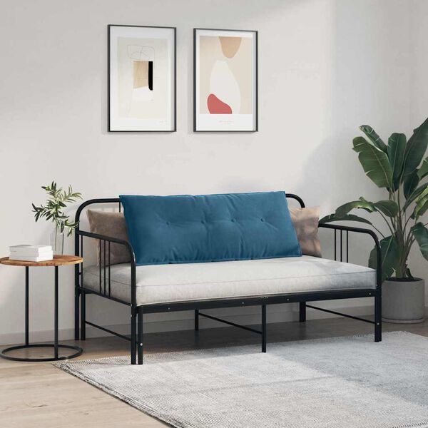 vidaXL Възглавница за гръб Синьо 120 x 50 cm Кордюрова тъкан