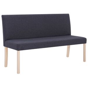 vidaXL Пейка, 139,5 см, тъмносива, полиестер