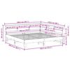 vidaXL Легло с етажерка за книги, без матрак, 180x200 см, бор масив