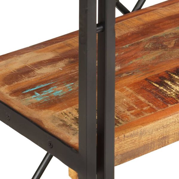 vidaXL Библиотека с 3 рафта, 60x30x80 см, регенерирано дърво масив