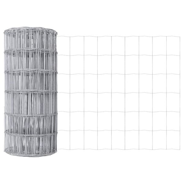 vidaXL Европейска ограда 0,4 x 50 м Желязо с PVC покритие