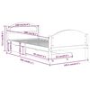 vidaXL Рамка за легло с 2 чекмеджета, бяла, бор масив, 100x200 см