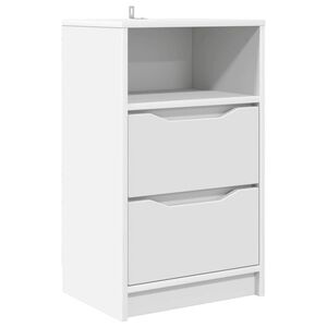 vidaXL Нощно шкафче Бяло 40 x 30 x 67 cm Инженерна дървесина