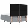 vidaXL Легло с пружинирана основа Светлосиво 160 x 200 cm текстил
