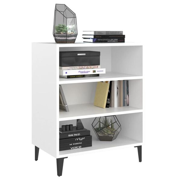 vidaXL Бюфет бял 57x35x70 см инженерно дърво