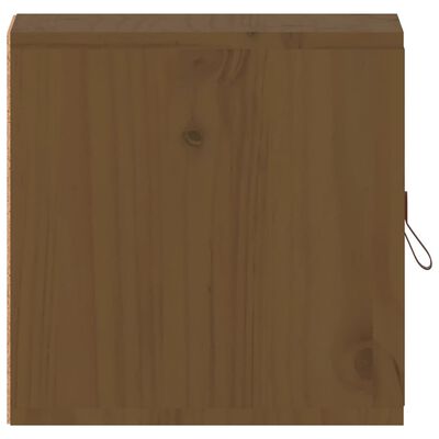 vidaXL Стенен шкаф, меденокафяв, 31,5x30x30 см, борово дърво масив