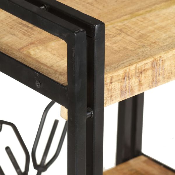 vidaXL Библиотека с 3 рафта, 40x30x80 см, манго масив