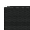vidaXL Градински плантер, черен, 40x40x80 см, полиратан