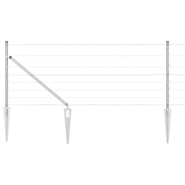 vidaXL Стълб за ограда. Галванизирана 25 x 0,8 m Стомана