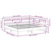 vidaXL Легло с етажерка за книги, без матрак, 200x200 см, бор масив