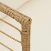 vidaXL Градински столове 2 бр. с възглавници Natural Poly Rattan