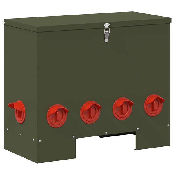 vidaXL Кокошарник Маслинено зелено 60,5 x 29 x 51 см