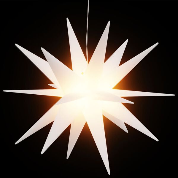 vidaXL Коледна лампа с LED, сгъваема, бяла, 100 см