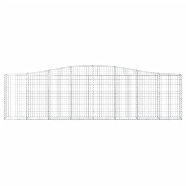 vidaXL Габионни кошници арка 20 бр 400x30x100/120см поцинковано желязо