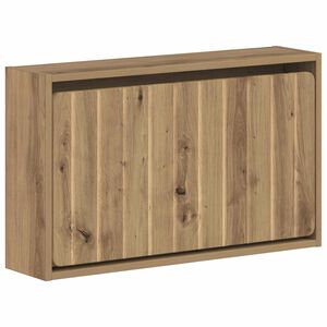 vidaXL Стенно шкафче за обувки ZWOLLE 71 x 17 x 43 см Дъб артизан