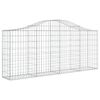vidaXL Дъговидна габионна кошница 200x30x80/100 см поцинковано желязо