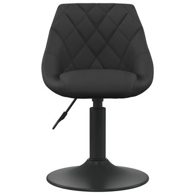vidaXL Въртящи се трапезни столове, 6 бр, черни, кадифе