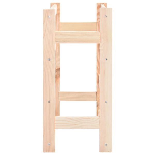 vidaXL Стойка за вино за 16 бутилки, борова дървесина