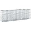 vidaXL Габиона повдигнато легло 2 pcs Сребрист 250 x 50 x 80 см