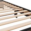 vidaXL Рамка за легло, кафяв дъб, 100x200 см, инженерно дърво и метал