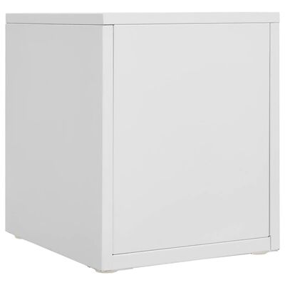 vidaXL Офис шкаф, сив, 28x35x35 см, метал