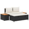 vidaXL Комплект дивани за открито 4 pcs Черно и кремаво бяло