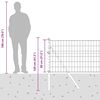 vidaXL Ограда с пост Сив 0,8 x 25 m Стомана и PVC